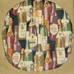 Tapestry Wine Cellar Round Stretch Barstool Cushioned Covers